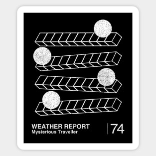 Weather Report / Minimalist Graphic Artwork Fan Design Sticker